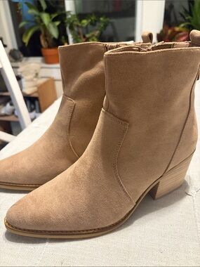 NEW Ankle Boots - Tan Women's Heeled Booties